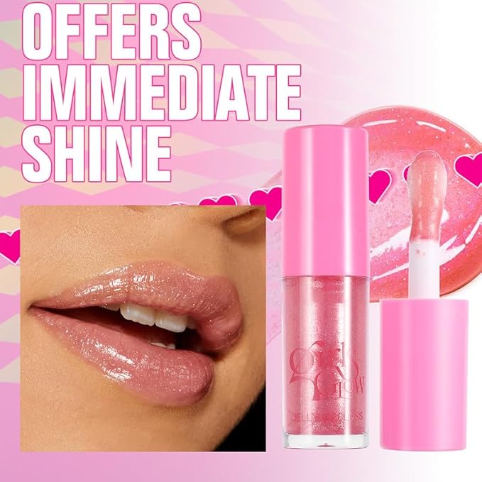 Jelly Cooling Hydrating Non-Sticky Lip Oil, Plumping Moisturizing Cooling