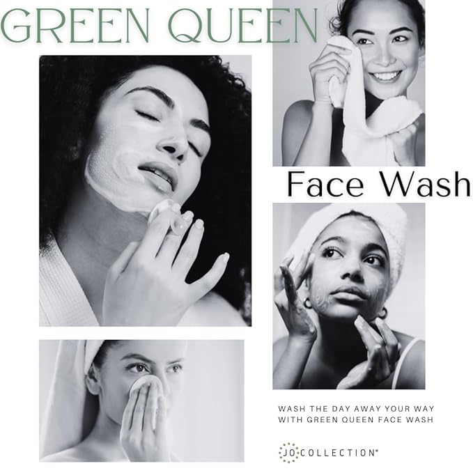 Facial Wash Foaming Cleanser by Green Queen helps removes excess oil, dirt, and makeup | Foaming action | refreshes & cleanses face |help calm skin | Fragrance Free| 110 g