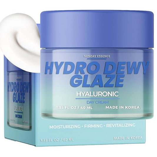 Hyaluronic Acid Day Cream - Dermatologist Tested, Anti-Aging, Korean Skin Care, Hydrates & Smooths Dry Skin, Improves Texture & Firmness - Clean Beauty, Vegan, Non-GMO - 1 Pack