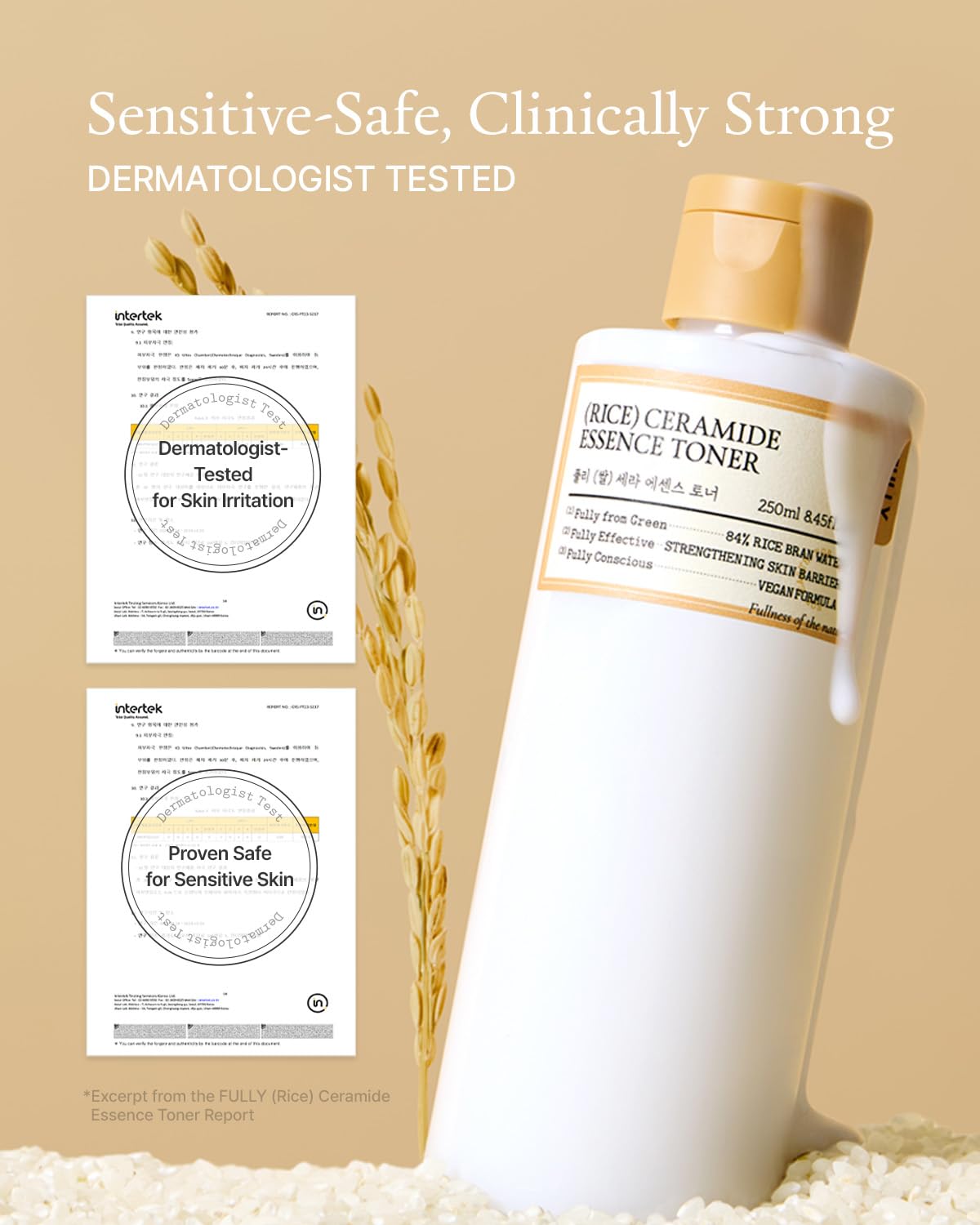 FULLY Rice Ceramide Essence Toner – Milky Korean Toner for Glass Skin, Hydrating Rice Water & Ceramide Formula for Moisture Barrier, Dewy Glow, Fragrance-Free, Vegan & Dermatologist Tested, 8.45 fl.oz