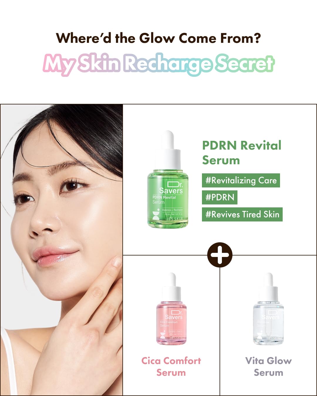 IT’S SKIN Dr.Savers Cica Comfort Serum 1.01 fl.oz, Calming and Soothing Face Serum with Centella Asiatica, Rose Water, Pink Vitamin Complex, Lightweight Hydration for Sensitive Skin, Korean Skincare