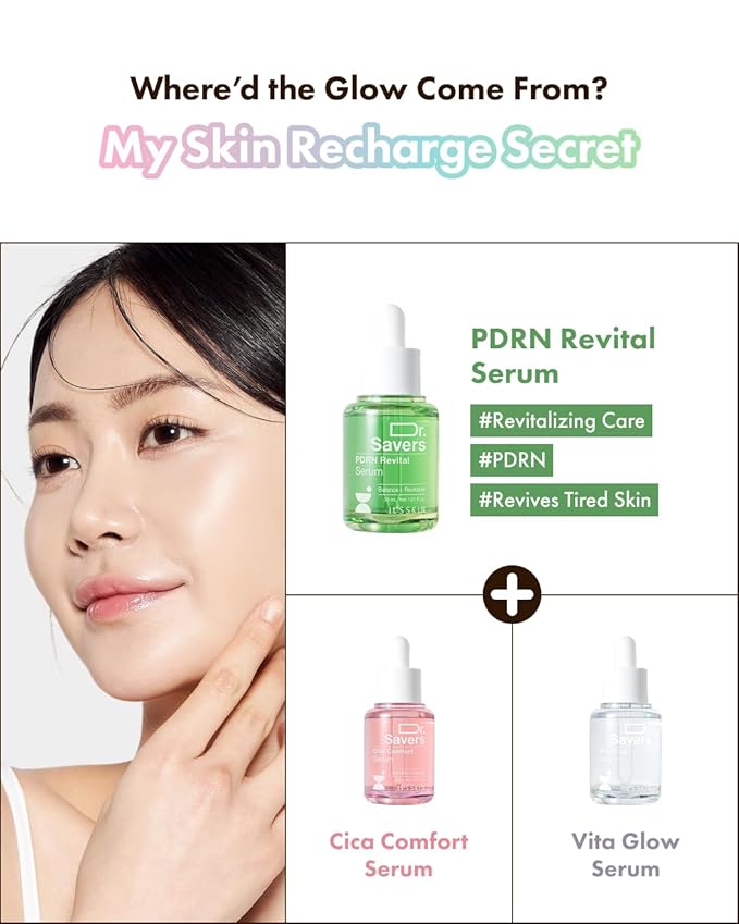 IT’S SKIN Dr.Savers Cica Comfort Serum 1.01 fl.oz, Calming and Soothing Face Serum with Centella Asiatica, Rose Water, Pink Vitamin Complex, Lightweight Hydration for Sensitive Skin, Korean Skincare
