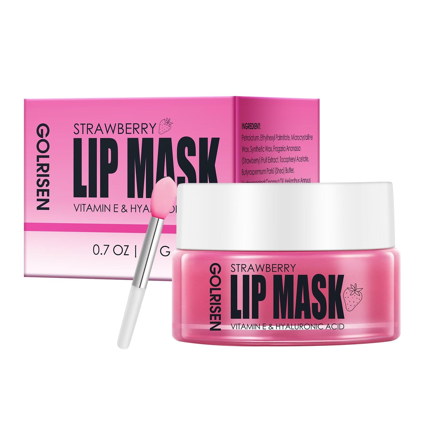 Lip Mask - Plump & Repair Dry Lips | Lip Mask Overnight - Infused with Hyaluronic Acid & Vitamin E | Hydrating Lip Sleeping Mask - Wake Up to Soft, Smooth Lips, 0.7 oz