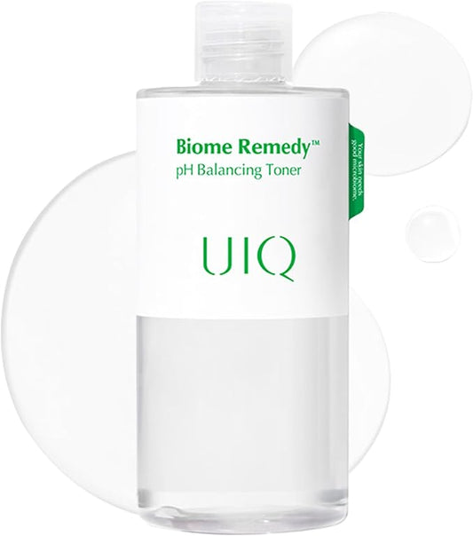 UIQ Biome Remedy pH Balancing Toner 10.14 fl. oz., Korean Skincare - Exfoliating Soothing PH Balancing Toner for Sensitive Skin