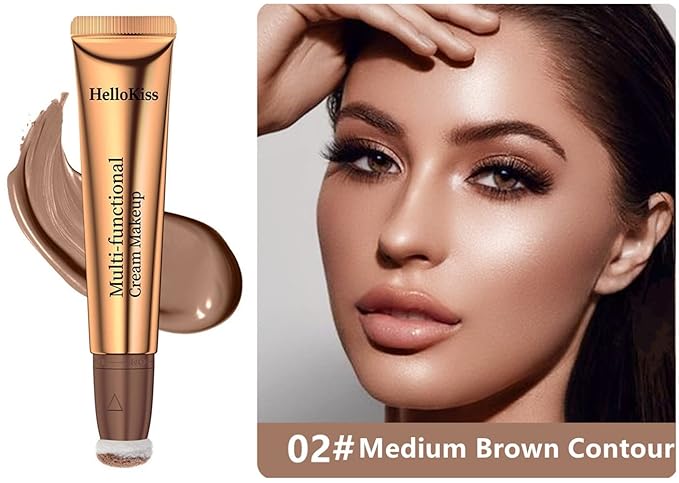 Go Ho Liquid Contour Beauty Wand,Blendable Super Silky Medium Brown