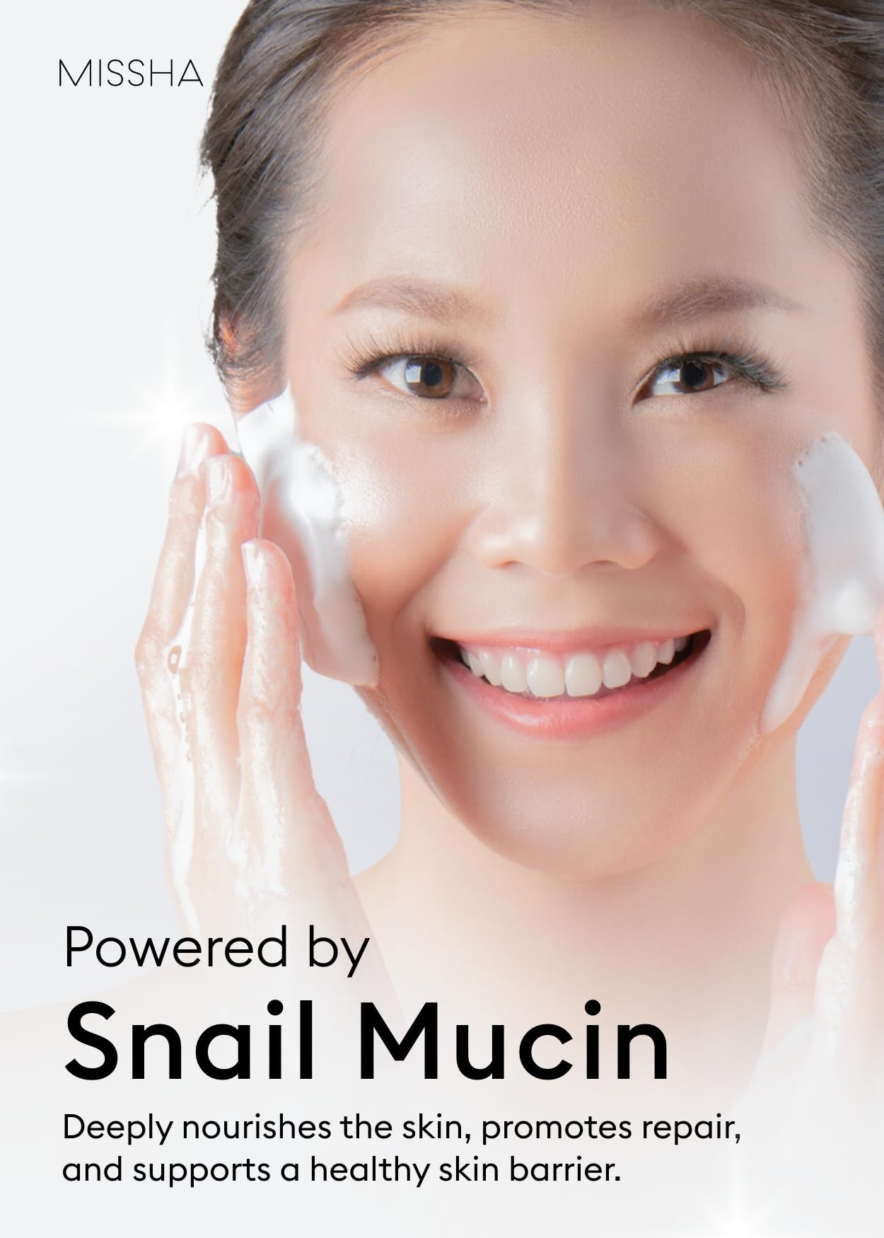 MISSHA Cell Renew Snail Foaming Cleanser 3.38 Fl Oz - Korean Skin Care Face Wash with Snail Secretion Filtrate, Deep Cleansing, Hydration Boost, Skin Elasticity, Creamy Texture, Moisture Lock