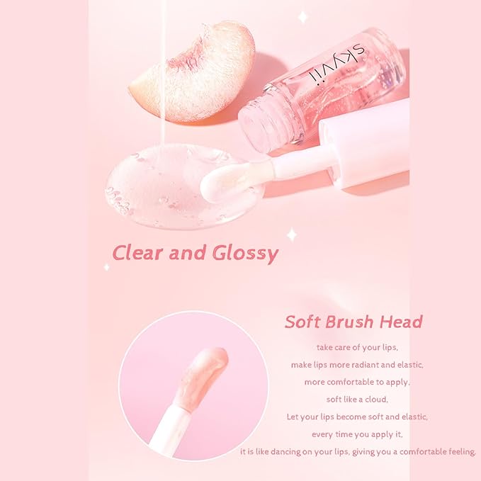 4Pcs Crystal Jelly Moisturizing Lip Oil