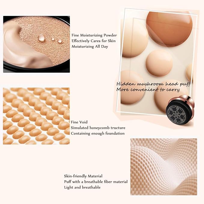 GL-Turelifes Mushroom Head Air Cushion Foundation CC Cream Concealer (Apricot)