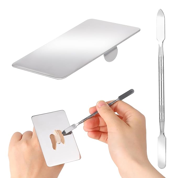 Beauty Spatula, Stainless Steel Makeup Spatula Korean Set
