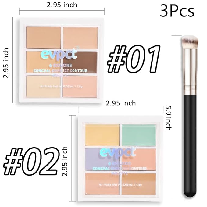 evpct 12 Color Conceal Correct Cream Contour Makeup Covers redness