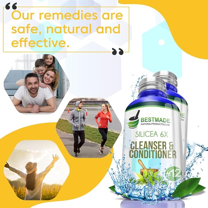 Silicea 6X Cleanser & Conditioner, 300 pellets, Hair Skin and Nail Nutrient, Use for Pimples, Boils, Styes, Ulcers and Excessive Perspiration, Speeds Healing After Surgery, Eases Constipation