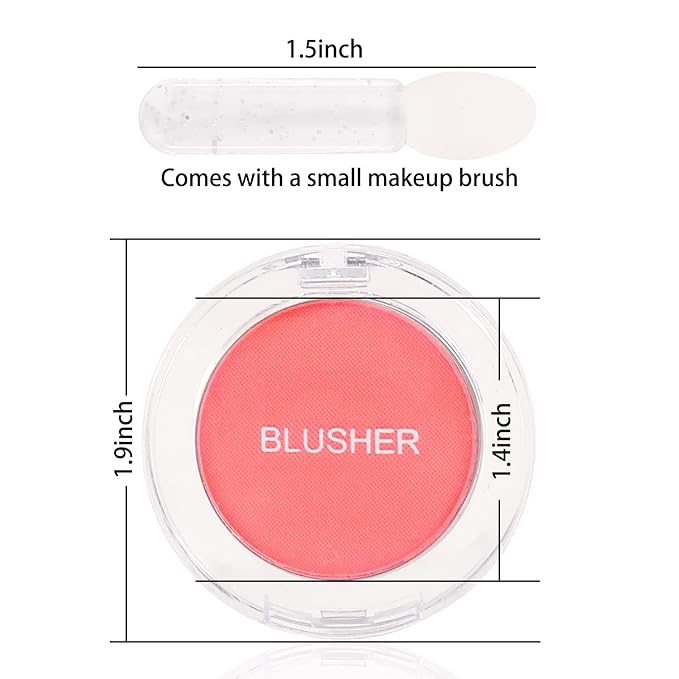 Boobeen Single Color Blush Face Blush Palette Matte Easily, Lightweight
