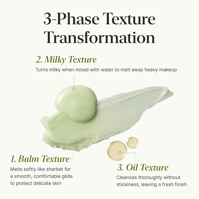 CKD Green Plum AHA·BHA Grinding Cleansing Oil Balm - Sherbet Balm Cleanser for Makeup, Sebum & Blackhead Removal. Exfoliating with 4-Acid Complex for All types of Skin. Korean Skincare.1.75 fl oz