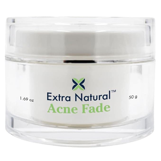 Extra Natural Acne Fade Treatment - Maximum Strength Face Cream for Sensitive Skin - For Pimple, Blackhead, Whitehead, Cystic, Hormonal Acne, Scar - Fast Acting Herbal Formula with Lavender & Tea Tree