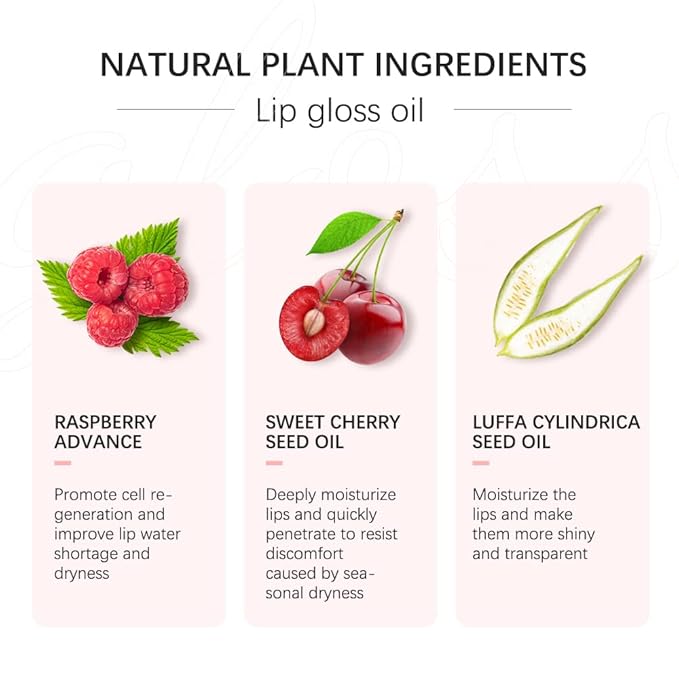Hydrating Lip Glow Oil, Moisturizing Lip Glow Oil, Nourishing Glossy Transparent Lip Oil, Plumping Lip Oil, Lip Balm, Non-sticky Tinted Toot Lip Balm for Lip Care