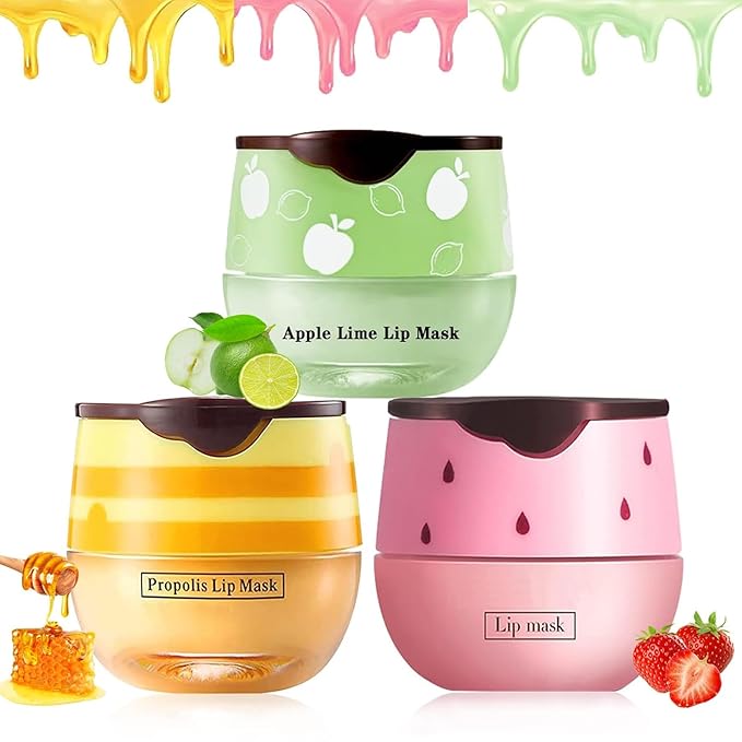 Bee Lip Balm Honey Pot, Strawberry