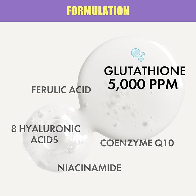 Glutathione Vitamin C Serum 50ml - Step-by-Step Discoloration Correcting Serum with Hyaluronic Acid & Niacinamide - Moisturizing & Hydrating K Beauty Skin Care (1.69 fl oz)