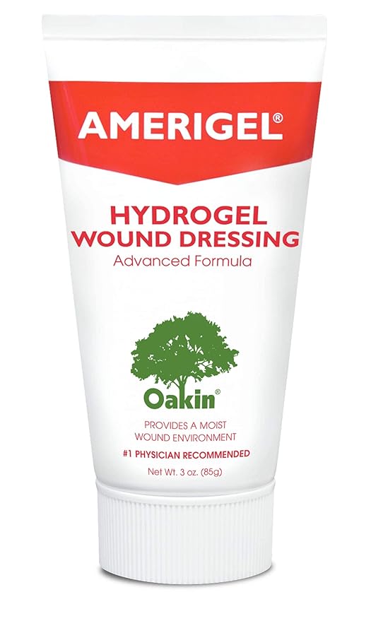 AMERIGEL Total First Aid Bundle - Small - Hydrogel Wound Dressing Moisture Rich Healing Gel (3 oz.) - Saline Wound Wash First Aid Cleansing Solution (7.1 oz.) - Bordered Gauze