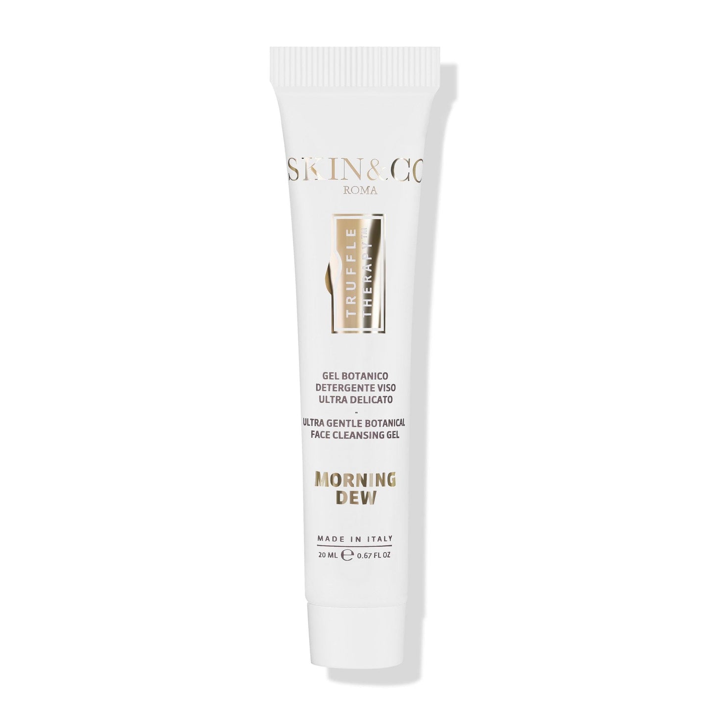 SKIN&CO Truffle Therapy Morning Dew, AHA BHA Face Cleanser & Gentle Exfoliating Gel, Clean Beauty Luxury Skincare, 0.68 FL OZ, Made in Italy