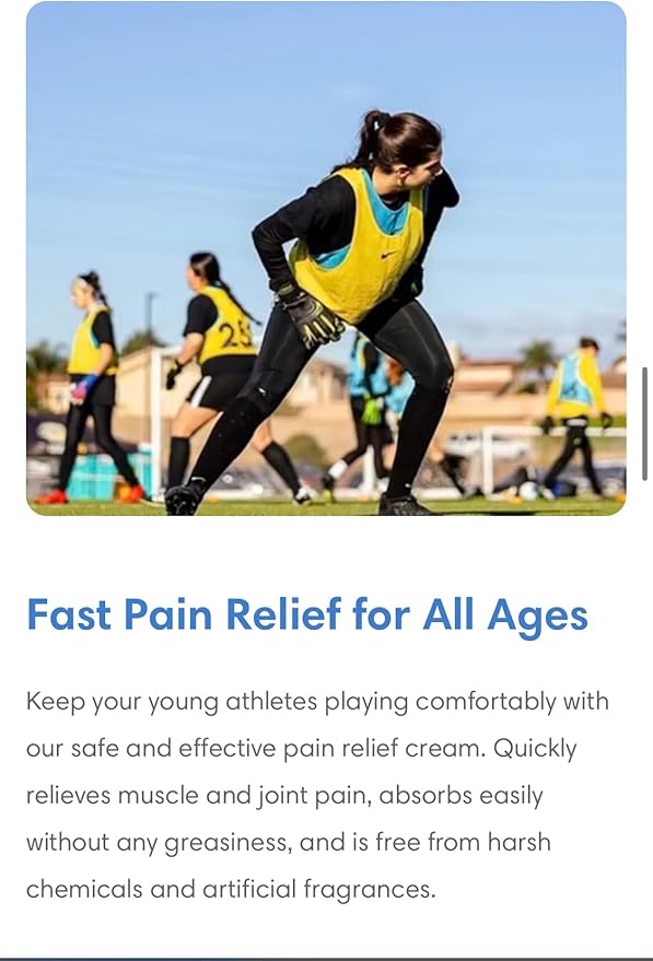 Cream - 4oz - All Natural Topical Pain Cream with Arnica, Boswellia, Eucalyptus and Menthol