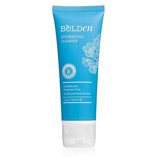 BOLDEN Hydrating Cleanser | Moisturizing Daily Face Wash for Dry, Sensitive Skin | Non-Stripping & Fragrance Free | 3.4 fl oz