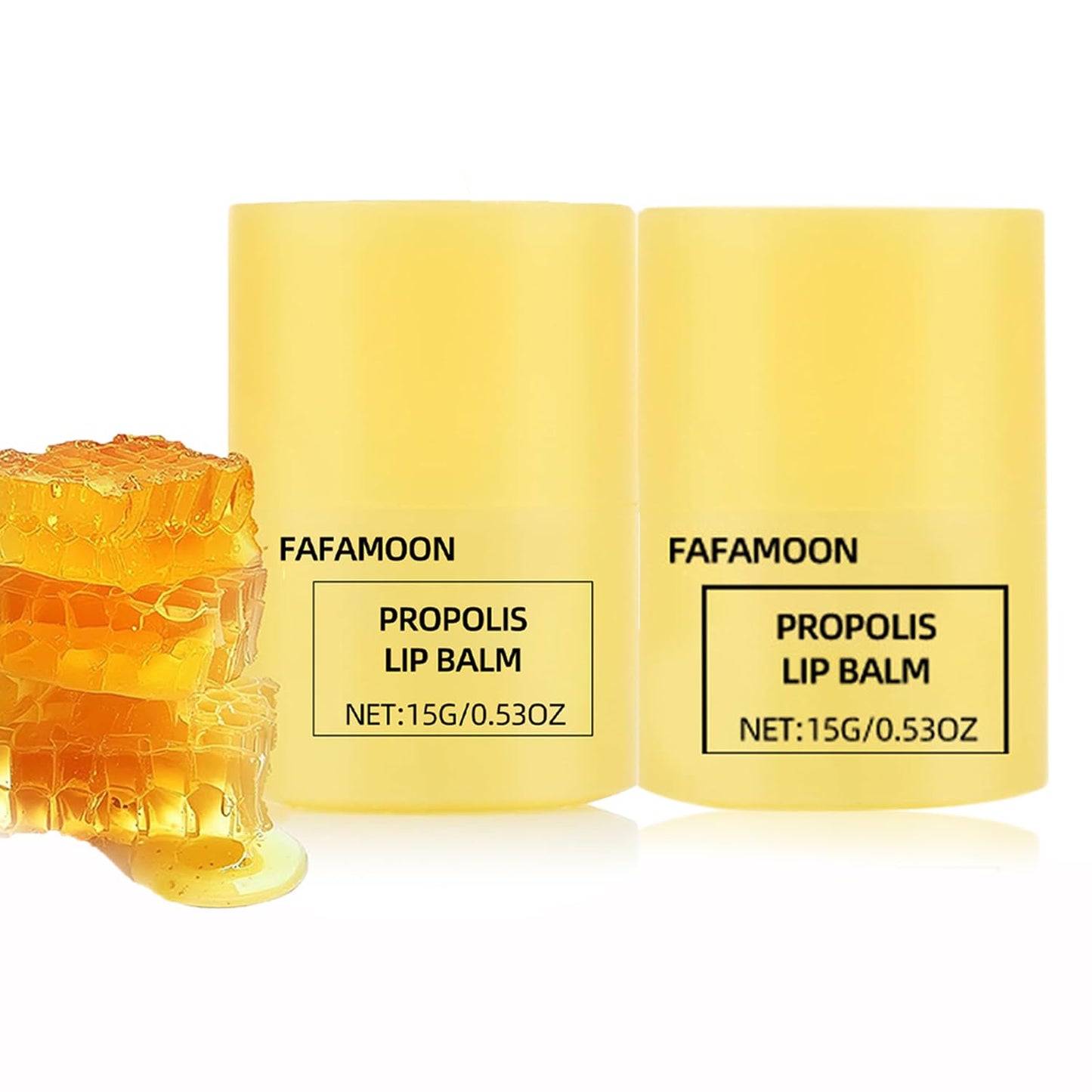 Dulele Honey Lip Butter, Moisturizing Propolis Lip Balm, Overnight Lip Mask Treatment Balm, Hygienic Twist Dispenser, Hydrating Sleeping Lip Mask for Chapped Dry Lips Care - Gentle Exfoliation(2pcs)