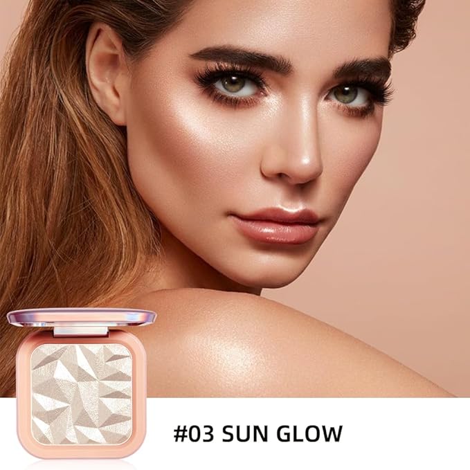 ELLESY Highlighter Makeup Palette Face Highlighter Palette Glitter -SUN GLOW