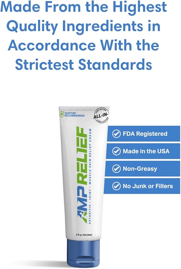 Cream - 4oz - All Natural Topical Pain Cream with Arnica, Boswellia, Eucalyptus and Menthol