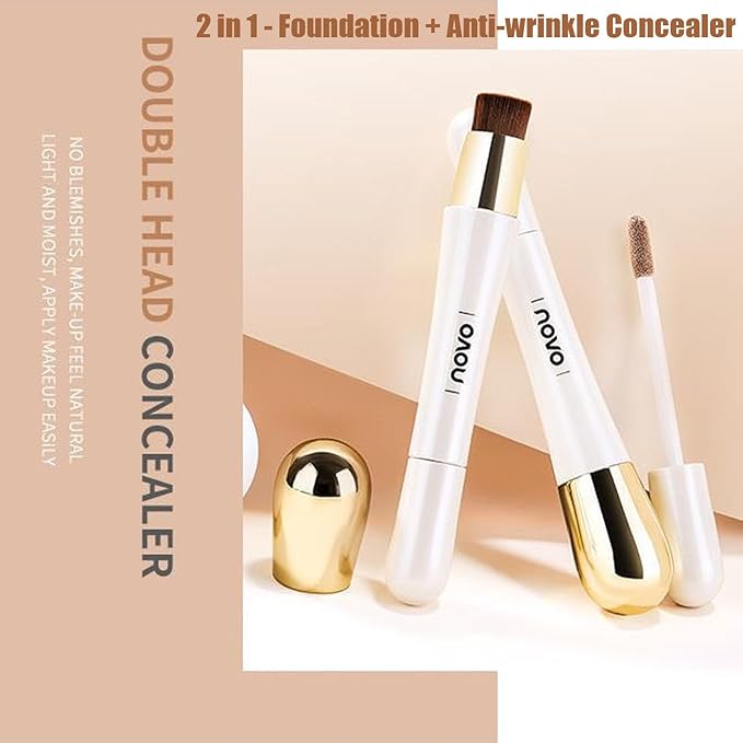 Happyhours 2 in 1 Foundation Anti-Wrinkle Concealer with Foundation (2Pcs-02)