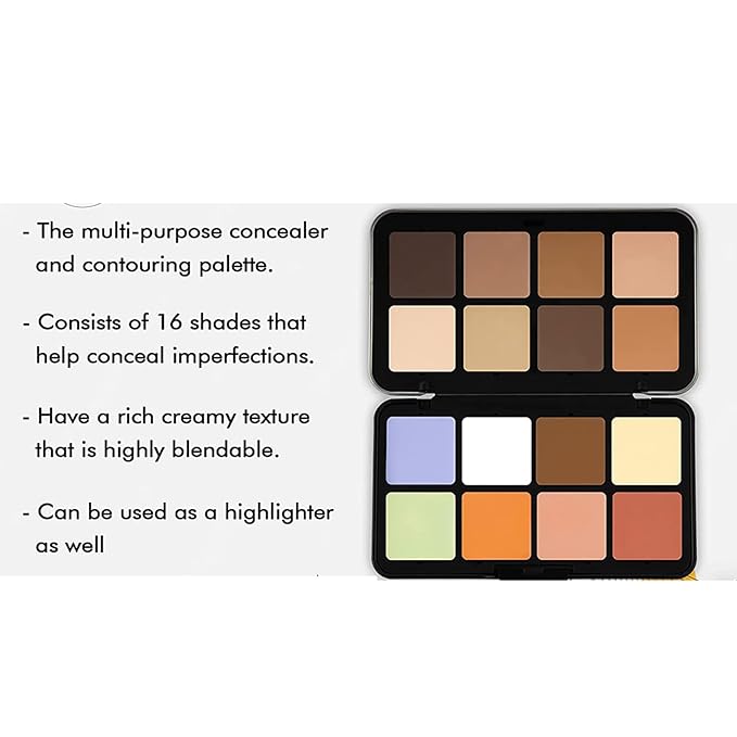 Color Correcting Concealer Palette, Contouring Foundation Creamy Contour