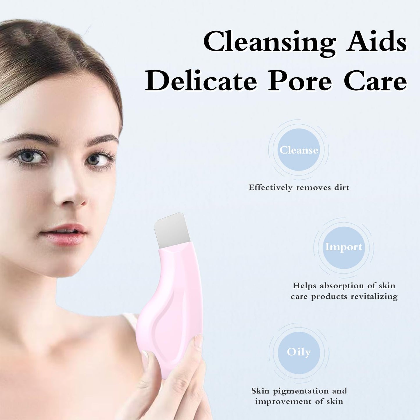 Sookga Blackhead Remover Tool, Silicone Face Scraper for Deep Cleansing, Skin Scrubber Face Spatula, Nose Blackhead Remover, Skin Care Tool for Men and Women (Pink)