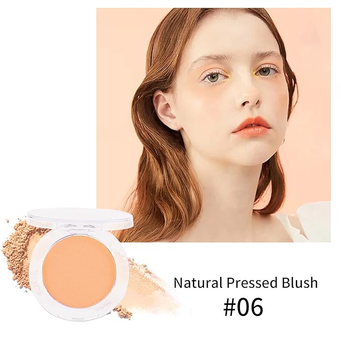 Boobeen Single Color Blush Face Blush Palette Matte Easily, Lightweight