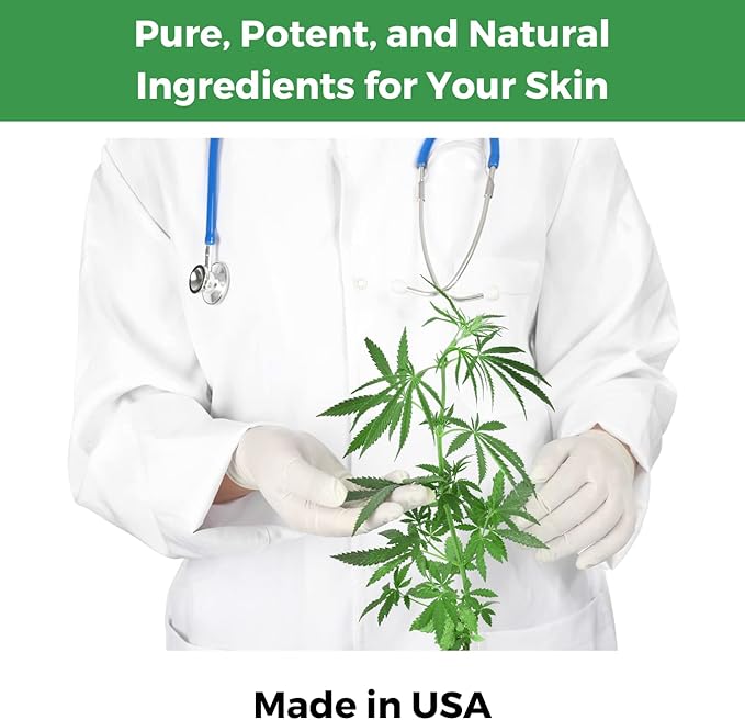 Hemp Relief Cream - May Help with Neuropathy, Muscles, Joints, Neck, Back, Elbows, Hands, Feet, and Knees - Proudly Made in USA (6000mg) New 4 OZ Size.
