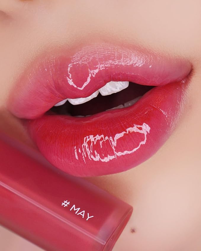 HOLIKA HOLIKA Heart Crush Glow Lip Tint Air – Korean Lip Tint with High Shine Juicy Fruit Jam Colors Lip Stain – Hydrolyzed Collagen & Vitamin C (13 MAY)