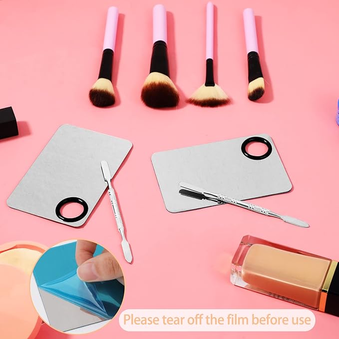 2 Sets Foundation Palette Makeup Mixing Palette Stainless