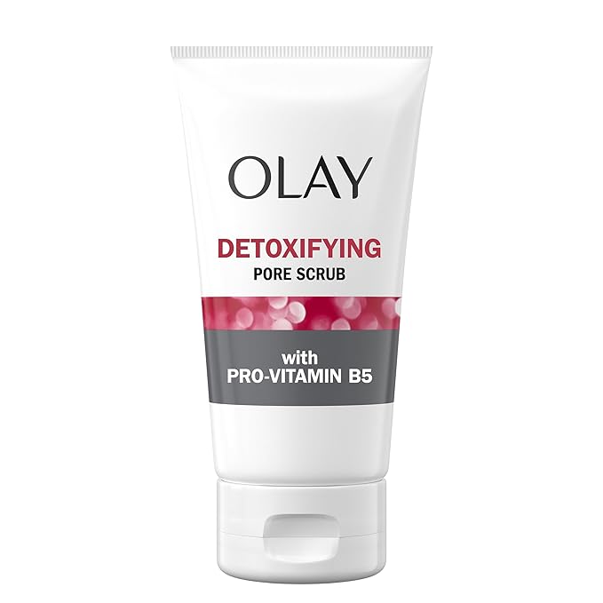 Facial Cleanser by Olay Regenerist, Detoxifying Pore Scrub & Exfoliator, 5 Oz (Pack of 3)