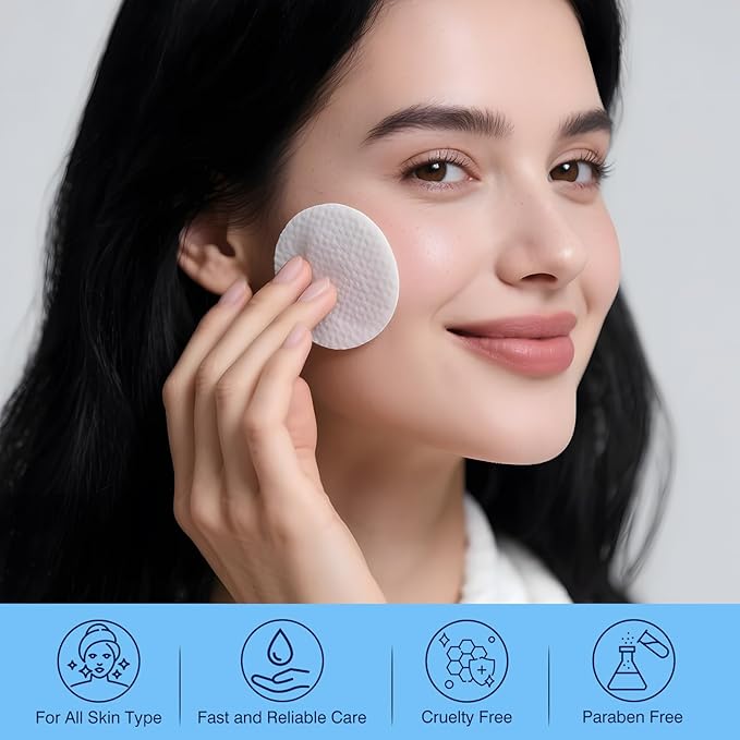 3% Hyaluronic Acid Collagen Peptide Toner Pad, Hyaluronic Acid Toners Facial Pads Jelly Pad for Face Hydrating Face Facial Treatment Toner Cotton Wipe for Women Smoothing All Skin Types 100 Pads