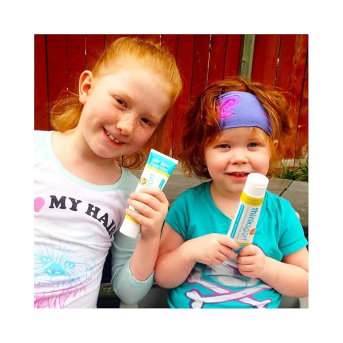 Thinkkids Safe Mineral Sunscreen SPF 50+, 3 Fl Oz, Natural, Water Resistant Reef Safe Sunscreen for Children, Broad Spectrum UVA/UVB Sun Screen