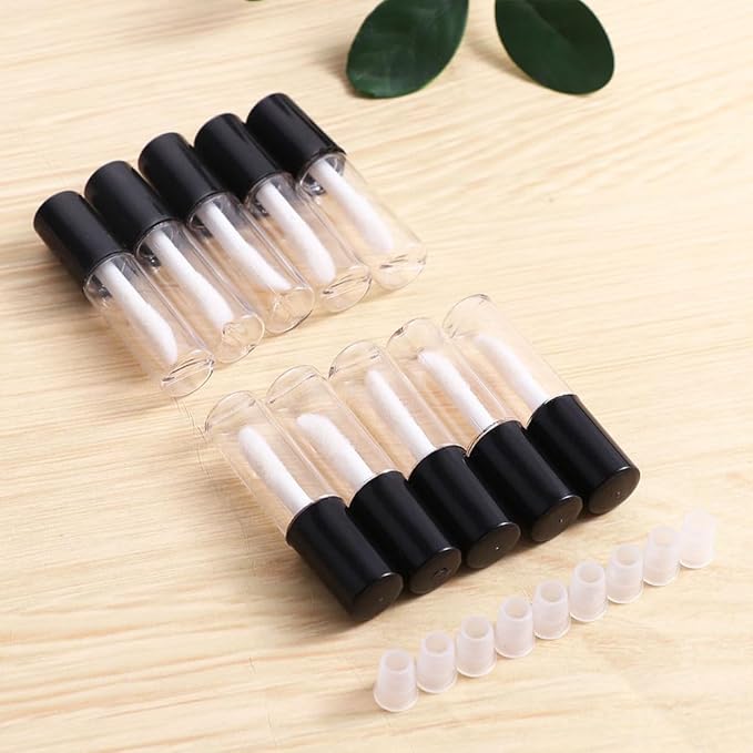 10 Pcs Gold Clear Round DIY Empty Lipstick Gold