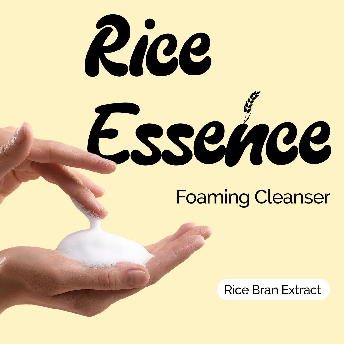 Pioom Rice Bran Cleansing Foam, Facial Cleanser, Face Wash, Moisture Balance, for Sensitive Skin Korean Skincare, 500ml