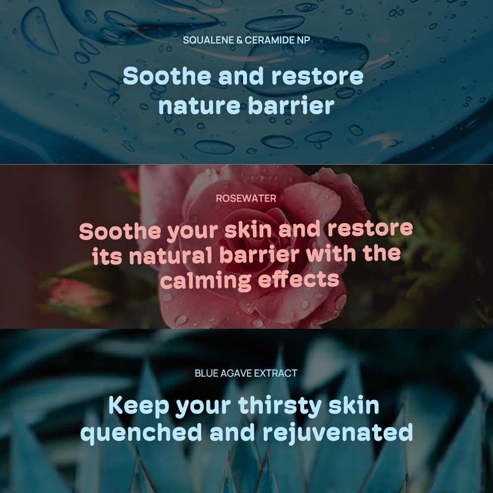 MIXIK Hydra Cream Moisturizing Face Mist Spray - Hydrating Face Mist Korean Skincare, Facial Hydrating Mist made of Plant Oil, Rose Water, Squalene, Ceramide (30 ml (1.0 fl oz) Travel Size)