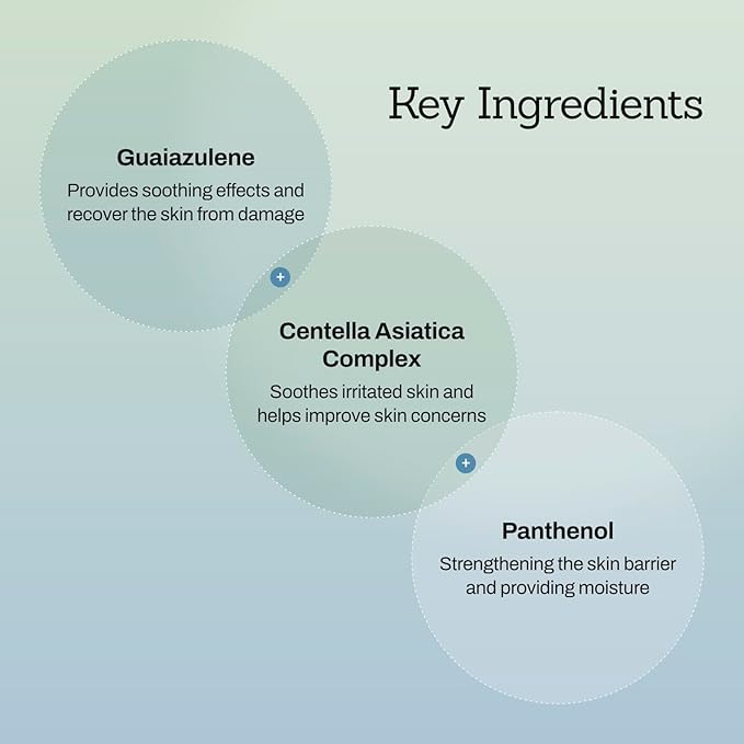 Blue Centella Calming Cream - Hydrating Korean Face Moisturizer - Rapid Soothing Moisturizer Face Cream for All Types - Strengthening Skin Barrier for Glowing Skin - Non-Clogging Pore 3.38 fl oz.