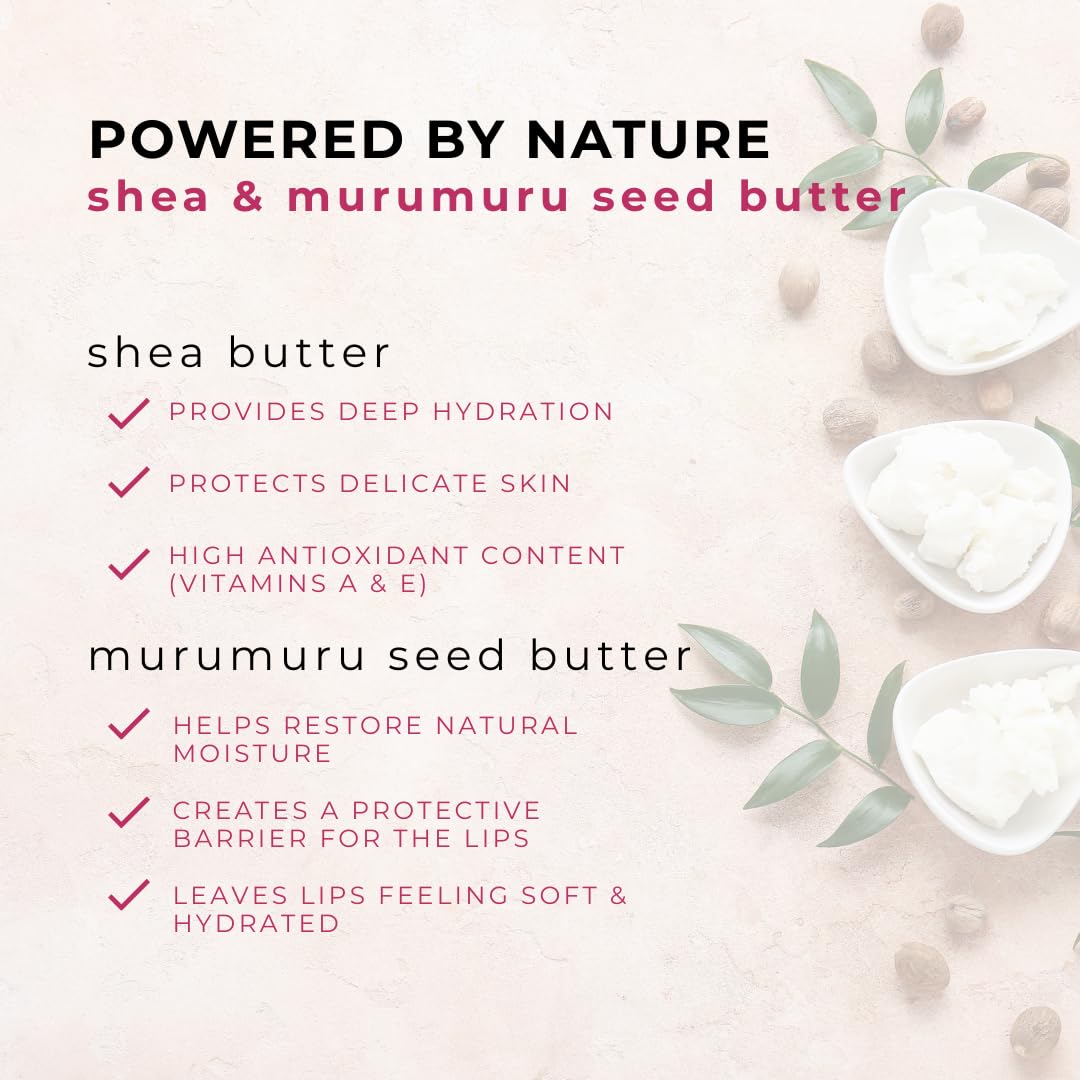 Honeybee Gardens Nectar Lip Mask with Murumuru Seed Butter, Shea Butter, Vegan, Cruelty Free, Gluten Free, Moisturizing, Hydrating