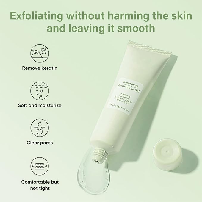 Purifying Exfoliating Gel with Face Washing Brush, Exfoliating Face Wash, Deep Cleansing Peeling Gel for the Whole Body, Facial Scrub Exfoliator, Oil & Dirt Cleanser for All Skin Types (2PCS)