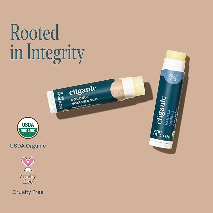 Cliganic Organic Lip Balm 2 Pack