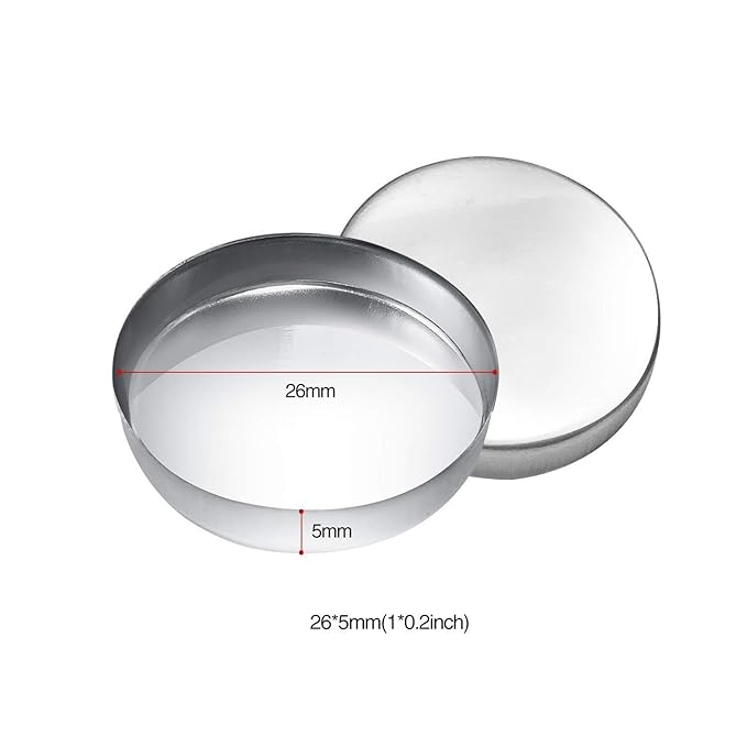 56 Pack Empty Round Metal Pans Size 26mm