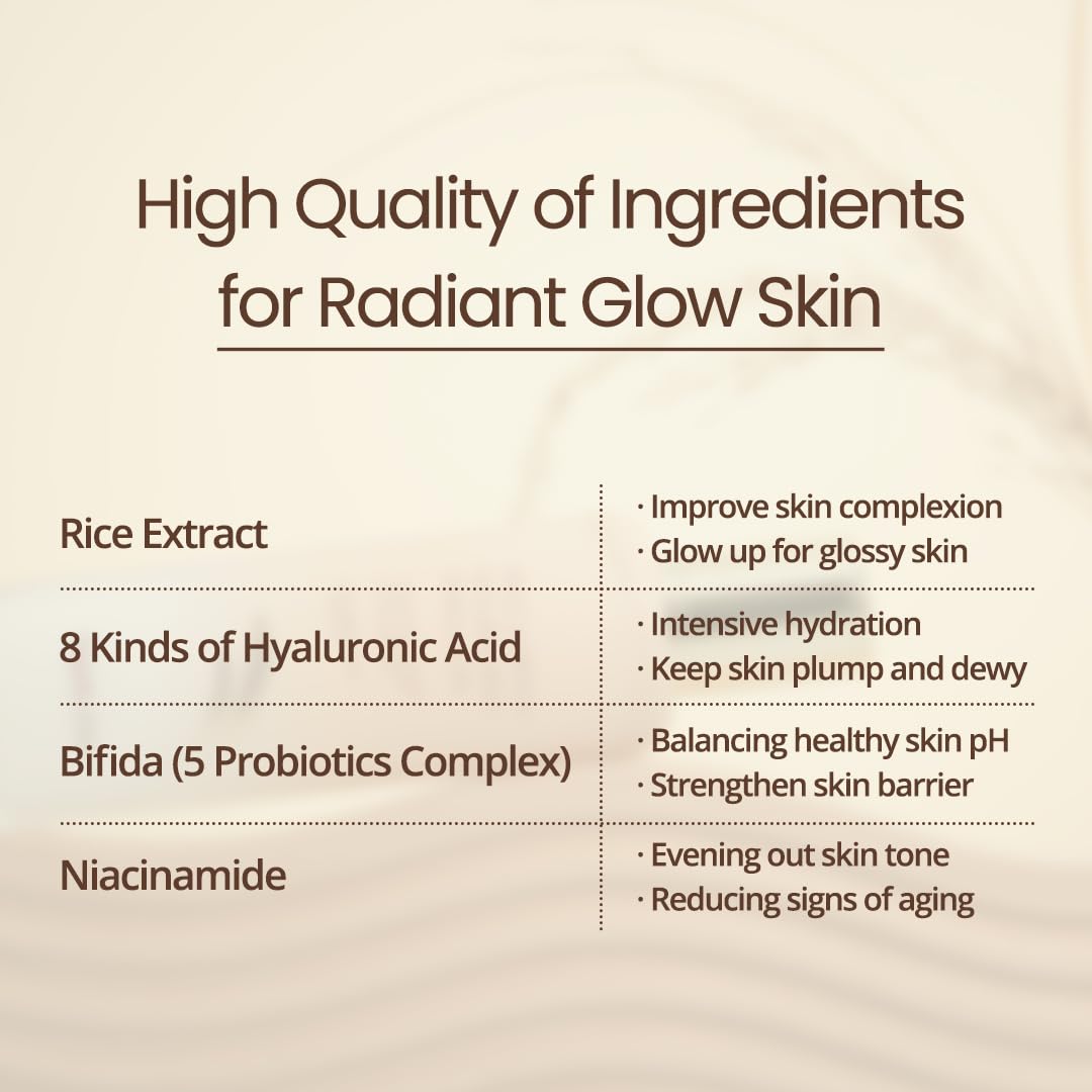 FARMSTAY Rice & Bifida Nourishing Emulsion, Dark Spots Correcting Remover with Niacinamide, Hydrating & Smoothing Rice Moisturizer for Glow Skin, for Women & Men, Korean Skin Care, 4.05 Fl. Oz.