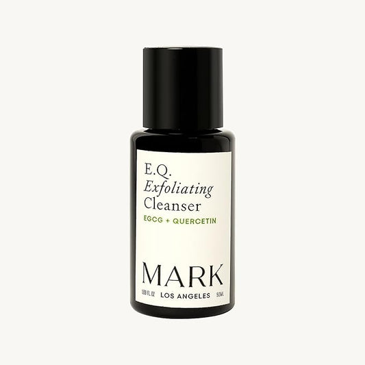 EQ Exfoliating Cleanser | Plant-Based EGCG & Quercetin for Redness, Blemishes & Hydration | Gentle Face & Body Scrub with Squalane Oil & Ultra-Fine Walnut Shells | No Fragrance, Travel Size 1.69 fl oz
