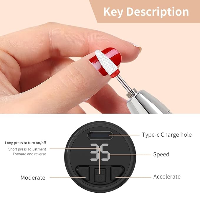 Electric nail drill farocup professional