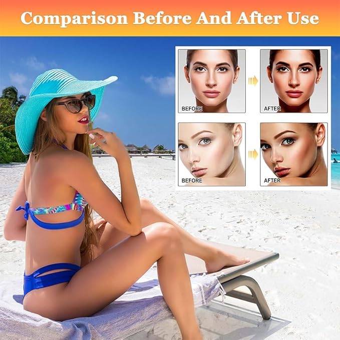 Intensive Tanning Gel, Natural Tanning Accelerator Cream Gel, Brown Tanning Gel, for Sunbeds & Outdoor Sun (1pcs)